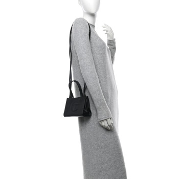 TELFAR Vegan Leather Small Shopping Bag Black