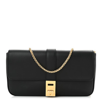 SALVATORE FERRAGAMO Calfskin Archive Gancini Flap Crossbody Black