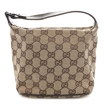 GUCCI Monogram GG Pochette shoulder Bag Brown