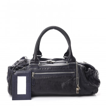 バッグ BALENCIAGA WHISTLE LEATHER HAND BAG Balenciaga Blue Ostrich Leg Trim Whistle Bag - Ann's
