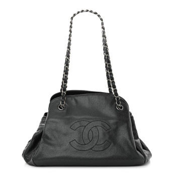 CHANEL Caviar 31 CC Shoulder Bag Black