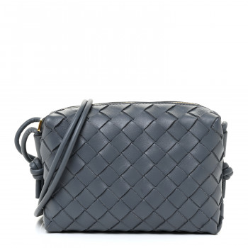 BOTTEGA VENETA Nappa Intrecciato Mini Loop Camera Bag Thunder