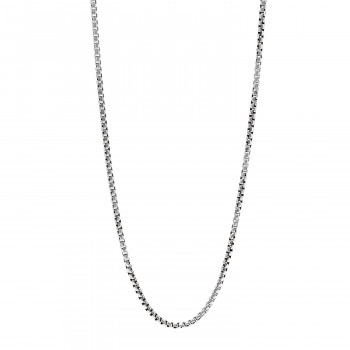 JOHN HARDY Sterling Silver 2mm Naga Box Chain Necklace 36"