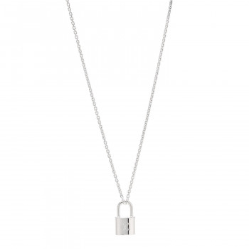 LOUIS VUITTON Sterling Silver Lockit Necklace
