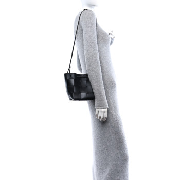 BOTTEGA VENETA Nappa Maxi Intrecciato Cassette Bucket Bag Black