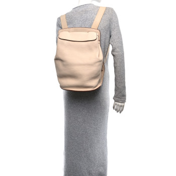 HERMES Taurillon Clemence Sherpa Backpack Parchemin