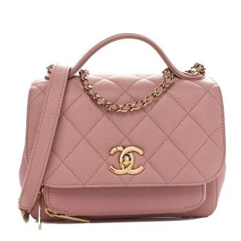 CHANEL Caviar Quilted Small Business Affinity Flap Light Pink