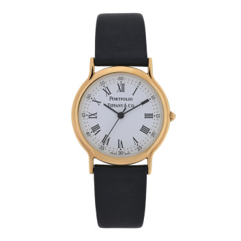 TIFFANY Stainless Steel Calfskin 32mm Portfolio Quartz Watch