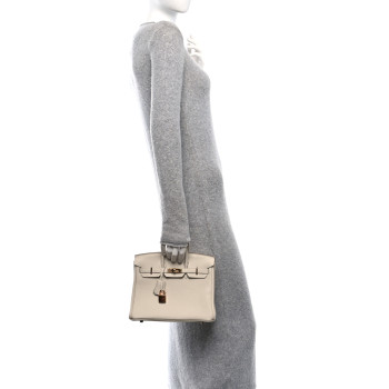 HERMES Togo Birkin 25 Mushroom