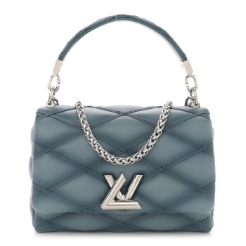 LOUIS VUITTON Lambskin Malletage GO-14 PM NM Denim Blue