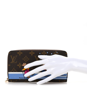 LOUIS VUITTON Monogram 2018 Christmas Animation Zippy Wallet
