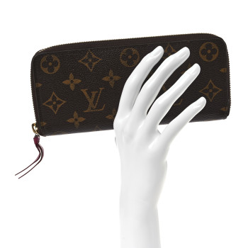 LOUIS VUITTON Monogram Clemence Wallet Fuchsia