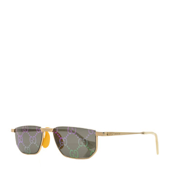 GUCCI Metal Logo Sunglasses GG0627S Gold Multicolor