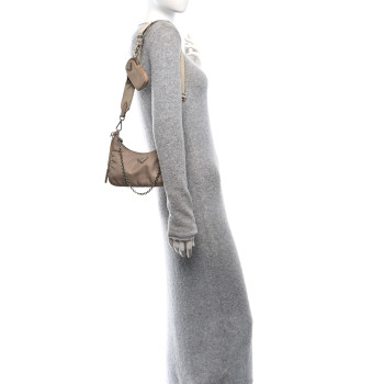 PRADA Nylon Re-Edition 2005 Shoulder Bag Cammeo
