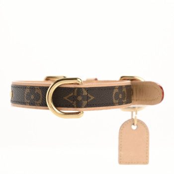 LOUIS VUITTON Monogram Baxter Dog Collar PM