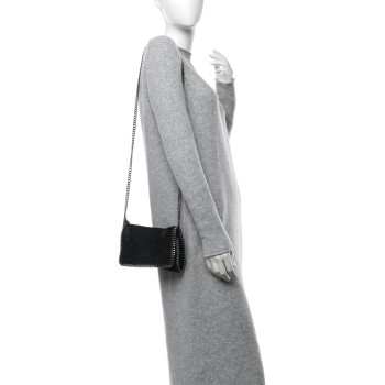 STELLA MCCARTNEY Shaggy Deer Falabella Crossbody Bag Black