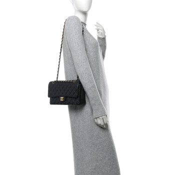 CHANEL Caviar Quilted Medium Double Flap Black