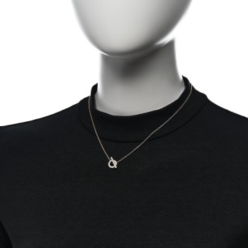 HERMES 18K Rose Gold Diamond Finesse Pendant Necklace