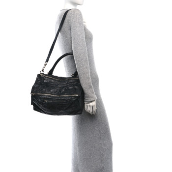 GIVENCHY Tumbled Sheepskin Medium Pandora Bag Black