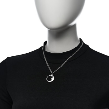 TIFFANY Sterling Silver Moon Face Pendant Necklace