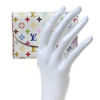 LOUIS VUITTON LV X TM Monogram Multicolor Rosalie Coin Purse White Kawaii Pink
