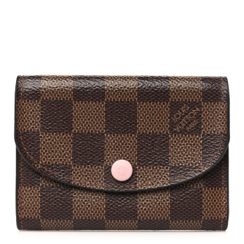 LOUIS VUITTON Damier Ebene Rosalie Coin Purse Rose Ballerine