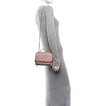 CHANEL Caviar Quilted Small Business Affinity Flap Light Pink