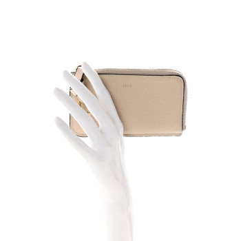 CHLOE Calfskin Alphabet Purse Wallet Nude