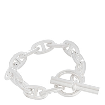 HERMES Sterling Silver GM Chaine d'Ancre Bracelet
