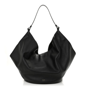 KHAITE Calfskin Medium Lotus Tote Black