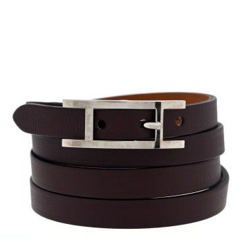 HERMES Swift Behapi Double Tour Bracelet S Rouge H