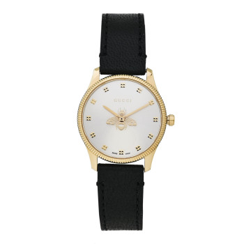 GUCCI Stainless Steel Calfskin 29mm G-Timeless Bee Quartz Watch