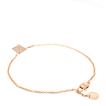 HERMES 18K Rose Gold Diamond Chaine D'Ancre Contour Bracelet ST