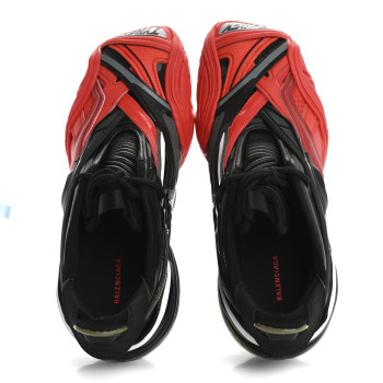 BALENCIAGA Rubber Mesh Womens Tyrex Sneakers 37 Black Red