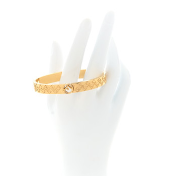 FENDI Brass Steel FF Bracelet Gold