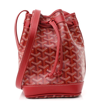 GOYARD Goyardine Petit Flot Bucket Bag PM Red