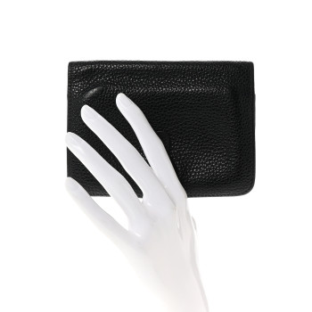 HERMES Togo Dogon Compact Wallet Black