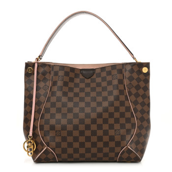 LOUIS VUITTON Damier Ebene Caissa Hobo Rose Ballerine