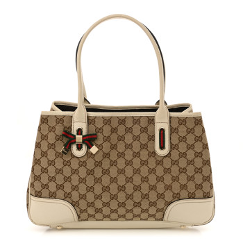 GUCCI Monogram Medium Princy Tote Off White