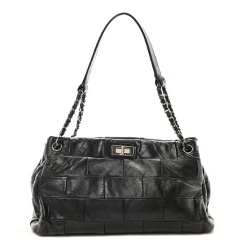 CHANEL Lambskin Igloo Shoulder Bag Black