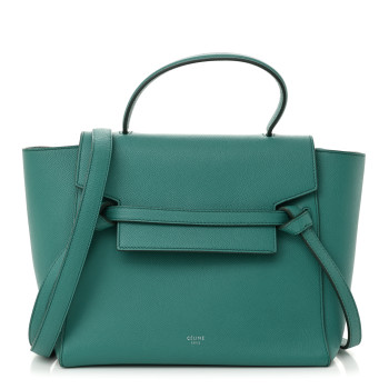 CELINE Grained Calfskin Micro Belt Bag Cactus