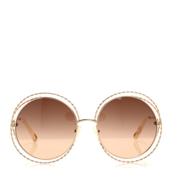 CHLOE Oversized Round Carlina Oversized Round Sunglasses CE114ST Gold