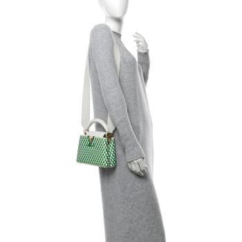 LOUIS VUITTON Taurillon Braided Capucines Mini Vert