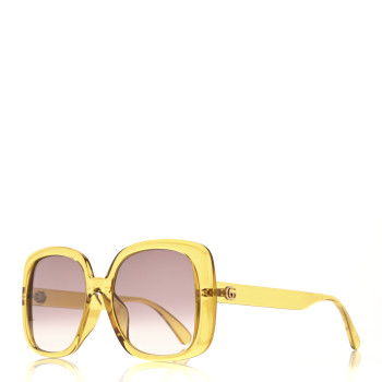 GUCCI Oversized Square Sunglasses GG0714SA Yellow