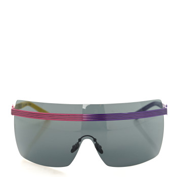 CHANEL Metal Graphic Lines Shield Sunglasses 71586 Purple Pink