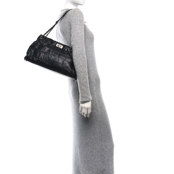CHANEL Lambskin Igloo Shoulder Bag Black