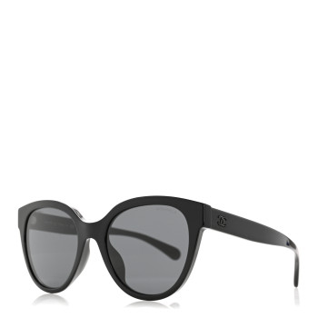 CHANEL Acetate CC Butterfly Sunglasses 5414-A Black