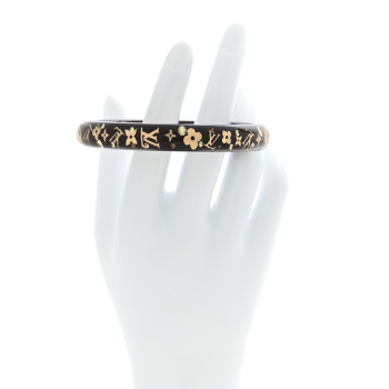 LOUIS VUITTON Resin Swarovski Pearl Small Inclusion Bracelet PM Praline