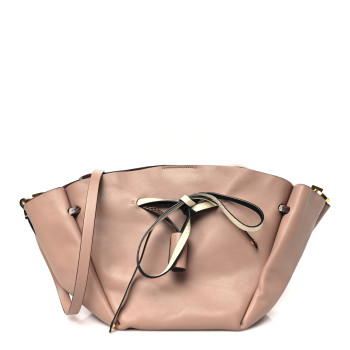 VALENTINO GARAVANI Vitello Ayers VLogo Bucket Bag Rose Cannelle