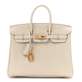 HERMES Togo Birkin 25 Mushroom